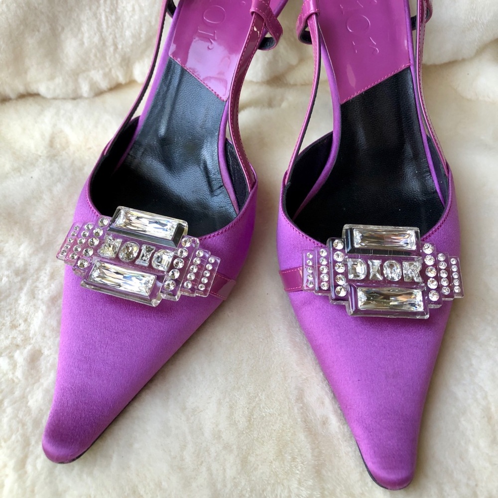 Dior Satin Embellished Shoes